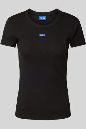 Hugo Blue T-shirt z detalem z logo