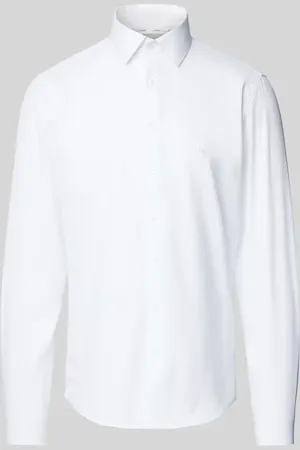 Calvin Klein Koszula biznesowa o kroju slim fit z wyhaftowanym logo model ‘Bari’