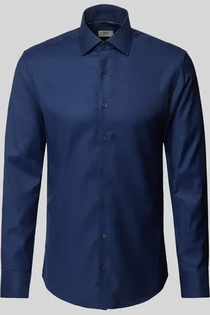 ETERNA Koszula biznesowa o kroju slim fit z listwą guzikową