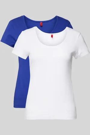 HUGO BOSS T-shirt z okrągłym prążkowanym dekoltem w zestawie 2 szt.