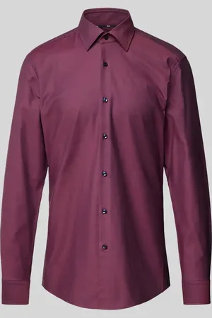 HUGO BOSS Koszula biznesowa o kroju slim fit z kołnierzykiem typu kent model ‘Hank’