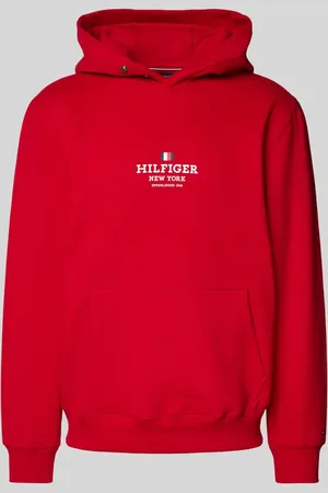 Tommy Hilfiger Bluza z kapturem, nadrukiem z logo i kieszenią kangurką