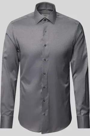 ETERNA Koszula biznesowa o kroju slim fit z listwą guzikową