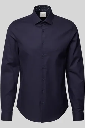 Calvin Klein Koszula biznesowa o kroju slim fit z wyhaftowanym logo model ‘Bari’
