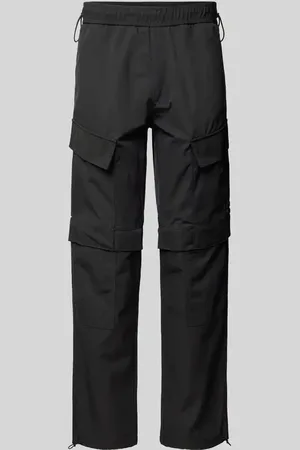 HUGO BOSS Spodnie cargo o kroju regular fit z elastycznym pasem model ‘Glynn’