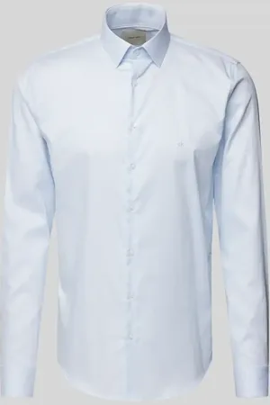 Calvin Klein Koszula biznesowa o kroju regular fit z kołnierzykiem typu kent model ‘Bari’