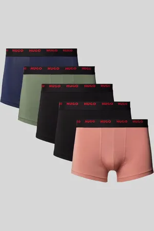 HUGO BOSS Obcisłe bokserki z elastycznym paskiem z logo w zestawie 5 szt.