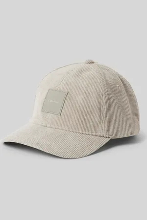 Calvin Klein Czapka sztruksowa z daszkiem i naszywką z logo