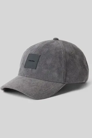 Calvin Klein Czapka sztruksowa z daszkiem i naszywką z logo