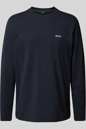HUGO BOSS Bluzka z długim rękawem i nadrukiem z logo