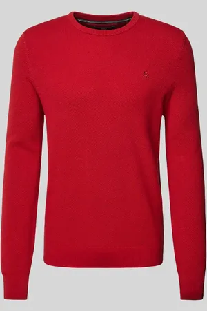 Lerros Sweter z dzianiny z wyhaftowanym logo