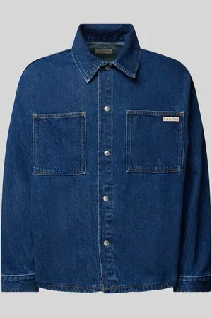Calvin Klein Kurtka jeansowa o kroju relaxed fit z naszywką z logo