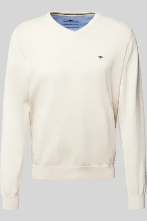 Fynch-Hatton Sweter z dzianiny z wyhaftowanym logo