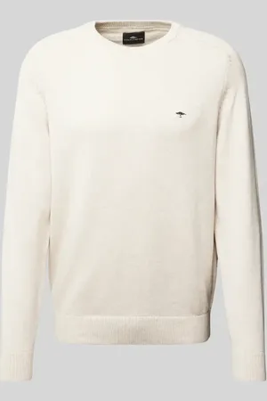 Fynch-Hatton Sweter z dzianiny z wyhaftowanym logo