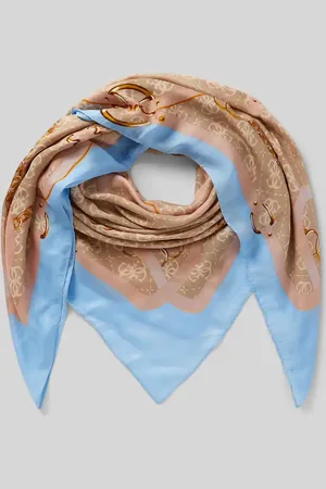 Guess Szal z wiskozy z detalem z logo model ‘FOULARD’