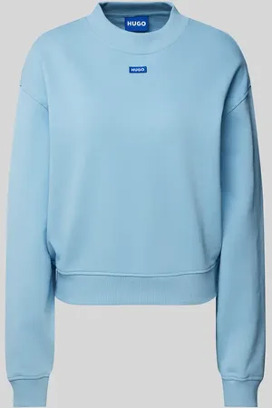 Hugo Blue Bluza z detalem z logo model ‘Delessa’