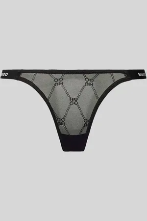 HUGO BOSS Stringi z nadrukiem z logo model ‘Sporty Lace’