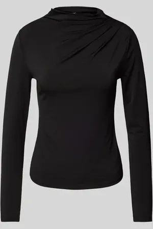 Pieces® Bluzka o kroju shaped fit z długim rękawem i dodatkiem streczu model ‘MADISON’