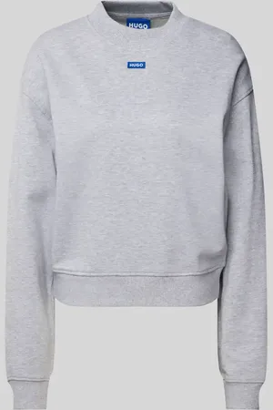 Hugo Blue Bluza z detalem z logo model ‘Delessa’