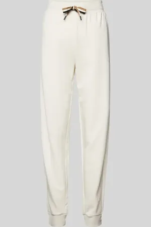 HUGO BOSS Spodnie dresowe o kroju relaxed fit z tunelem model ‘STRIPE’