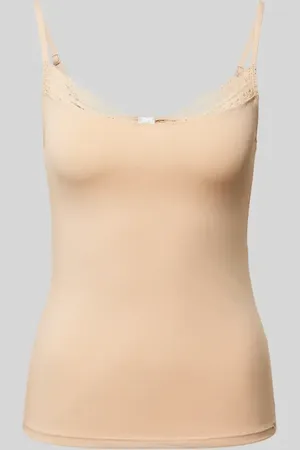 Skiny Top na ramiączkach o kroju slim fit z obszyciem koronką