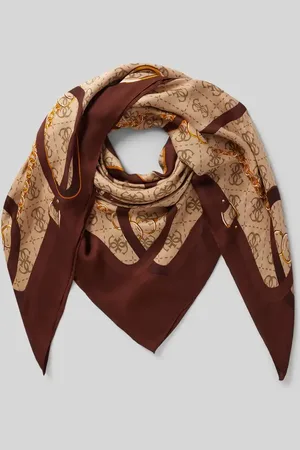 Guess Szal z wiskozy z detalem z logo model ‘FOULARD’