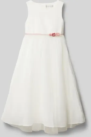 Une Hautre Couture Sukienka z kwiatową aplikacją