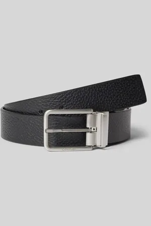 Calvin Klein Pasek ze skóry bydlęcej ze sprzączką