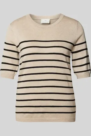 Kaffe T-shirt z mieszanki wiskozy z okrągłym dekoltem model ‘Mala’