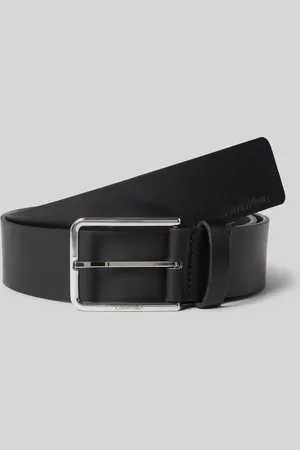 Calvin Klein Pasek ze skóry bawolej ze sprzączką