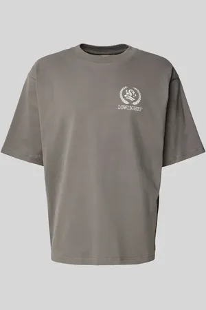 Low Lights Studios T-shirt o kroju oversized z wyhaftowanym logo model ‘Cesar’