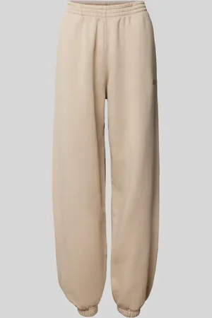 Karo Kauer Spodnie dresowe o kroju relaxed fit z nadrukiem z logo
