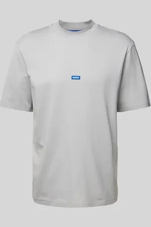 Hugo Blue T-shirt z naszywką z logo model ‘Nieros’