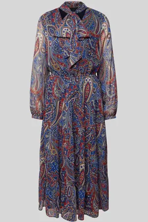 Ralph Lauren Sukienka midi z kokardą model ‘RADHEYA’
