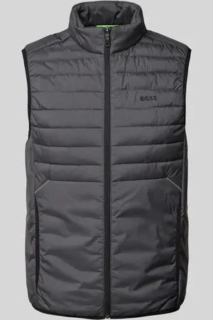 HUGO BOSS Kamizelka pikowana ze stójką model ‘Thor’