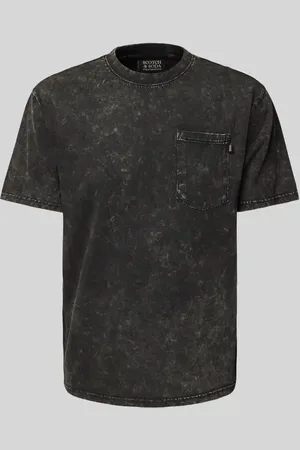 Scotch&Soda T-shirt z prążkowanym okrągłym dekoltem