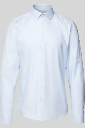 Calvin Klein Koszula biznesowa o kroju slim fit z listwą guzikową model ‘Bari’