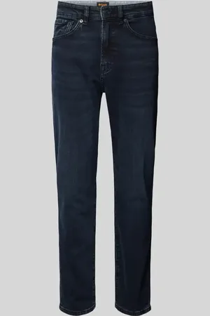 HUGO BOSS Jeansy o kroju regular fit z detalem z logo model ‘MAINE’