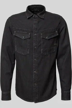 G-Star Koszula jeansowa o kroju slim fit z detalem z logo model ‘Dakota’