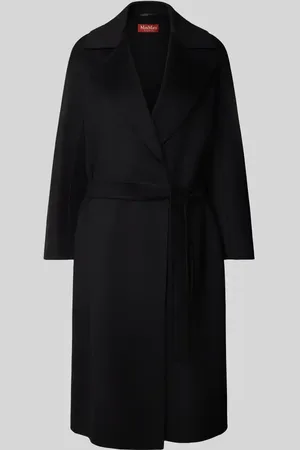 Max Mara Płaszcz wełniany z kołnierzem z połami i domieszką kaszmiru model ‘CLES’