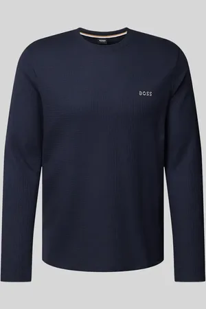 HUGO BOSS Bluzka z długim rękawem z wyhaftowanym logo