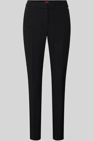 HUGO BOSS Spodnie materiałowe o kroju skinny fit w kant model ‘Hagonia’