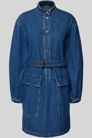 Max Mara Sukienka jeansowa z paskiem w talii model ‘EURO’