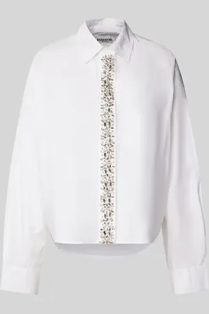 Essentiel Antwerp Bluzka koszulowa z listwą guzikową model ‘Hilver’