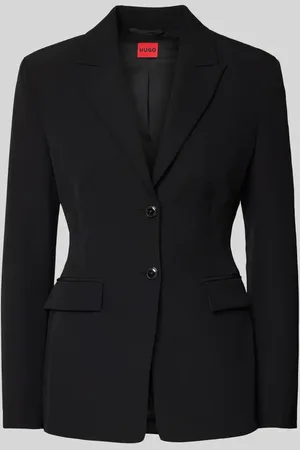 HUGO BOSS Żakiet o kroju slim fit z kołnierzem z połami model ‘Asmalla’