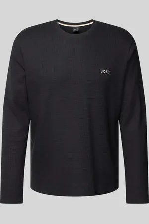 HUGO BOSS Bluzka z długim rękawem z wyhaftowanym logo