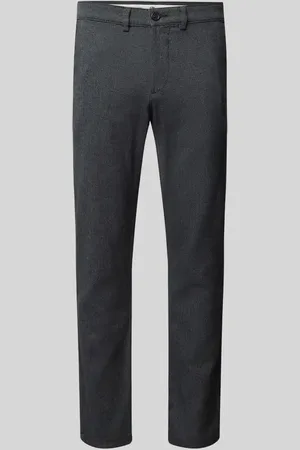 SELECTED Spodnie materiałowe o kroju slim fit ze szlufkami na pasek model ‘MILES’