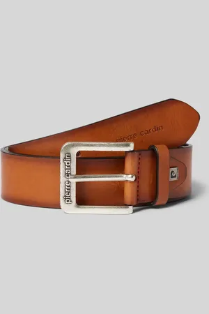 Pierre Cardin Pasek skórzany z aplikacją z logo model ‘Jeanser Used’