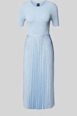 HUGO BOSS Sukienka midi z plisami model ‘Fadridi’