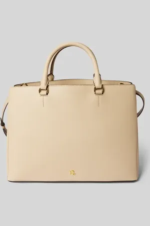 Ralph Lauren Torba na ramię ze skóry z krótkimi rączkami model model ‘HANNA’